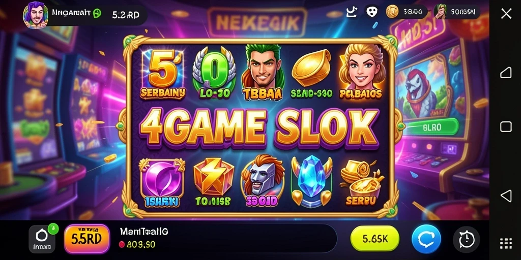 Tampilan gameplay Slot yang mendebarkan dalam 55RP.
