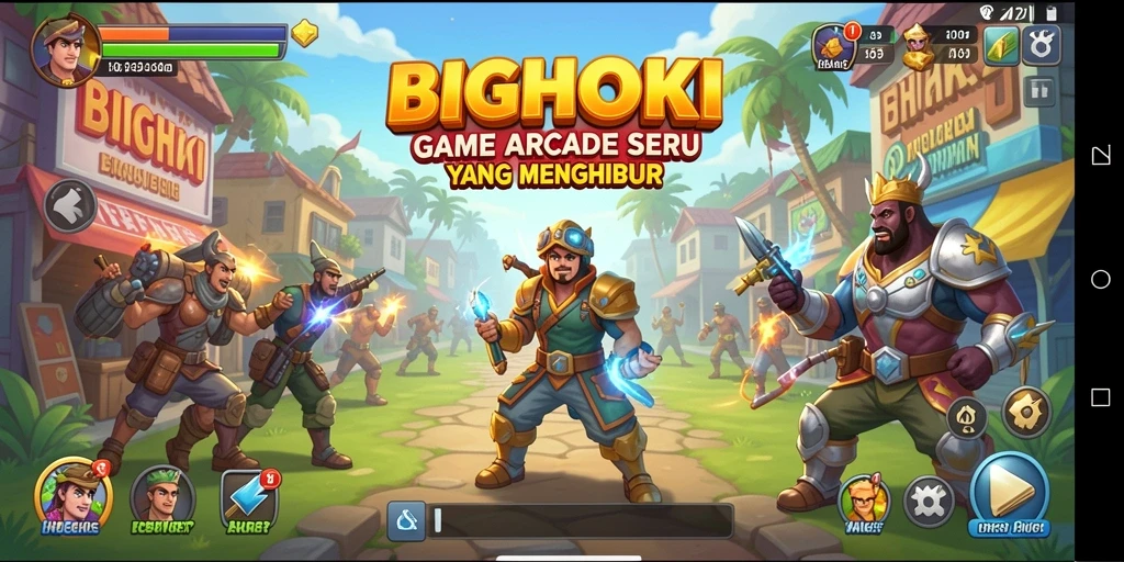 Screenshot gameplay BIGHOKI menampilkan aksi seru dan grafis menawan.