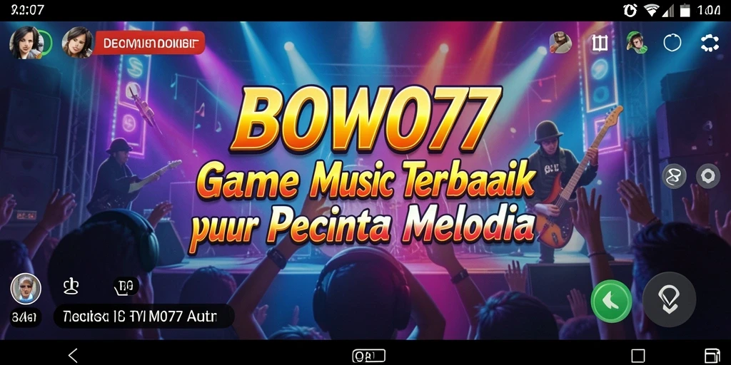 Tampilan gameplay menarik dari BOWO77 saat memainkan musik.