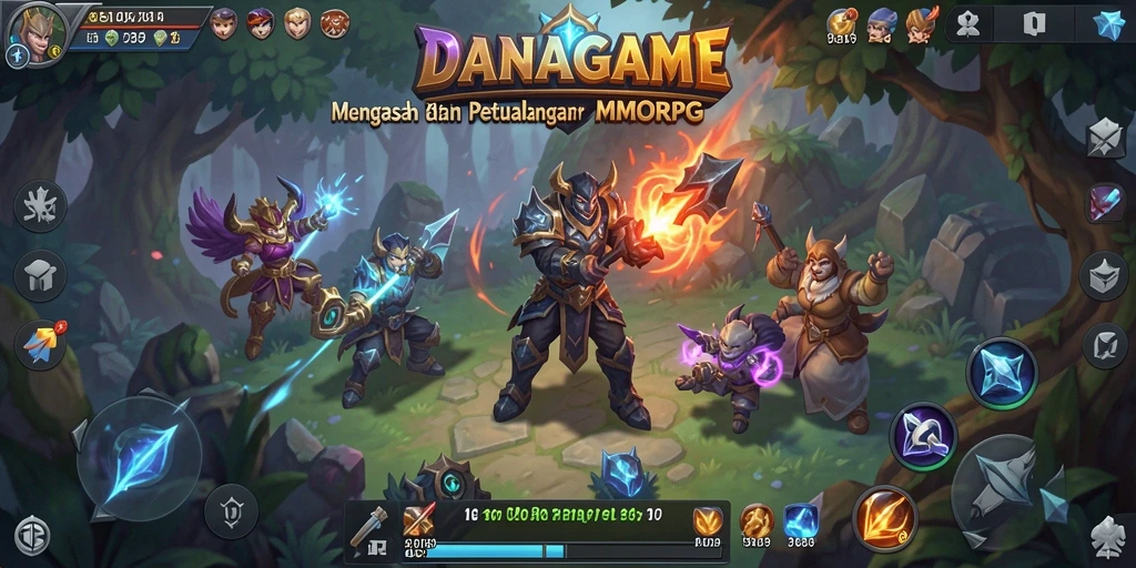 Screenshot gameplay <strong>DANAGAME</strong> menunjukkan petualangan epik dan pertarungan seru.