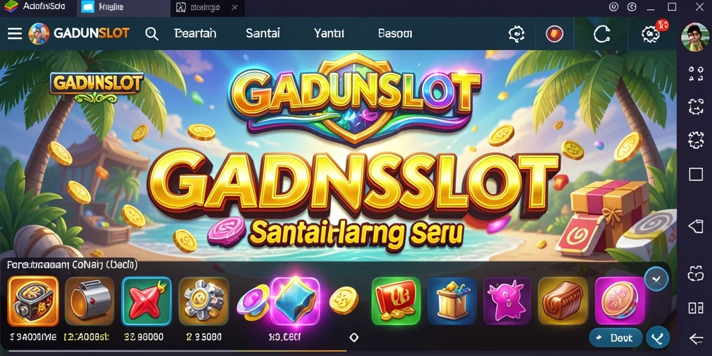 Screenshot utama GADUNSLOT menampilkan gameplay yang seru dan penuh warna.