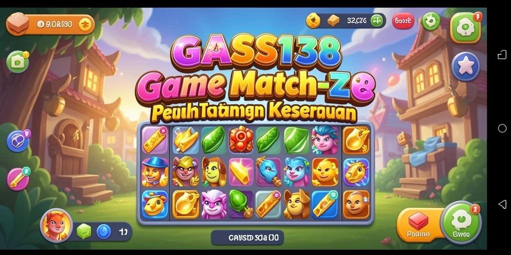 Screenshot GAS138 menampilkan gameplay seru menyusun bola warna-warni.