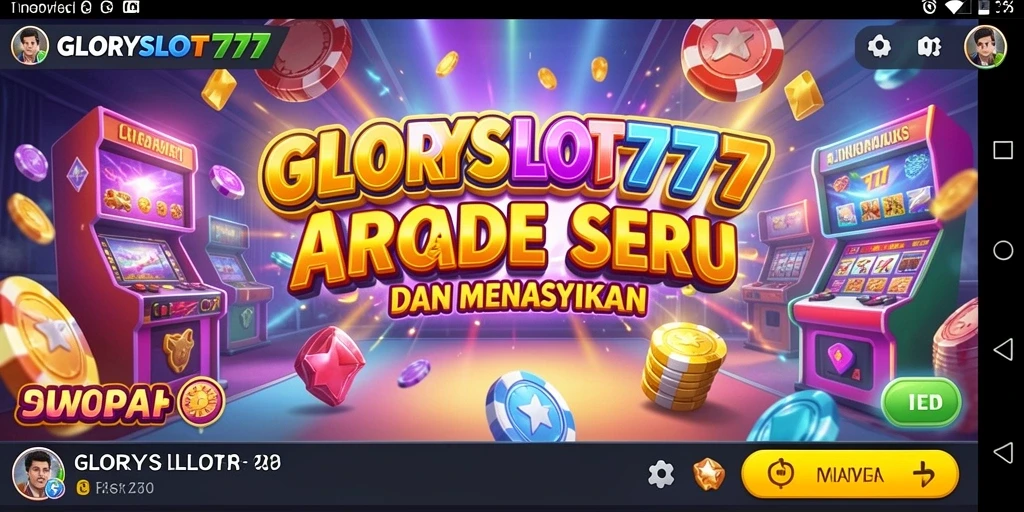 Screenshot utama GLORYSLOT777 menampilkan aksi gameplay Arcade yang seru.