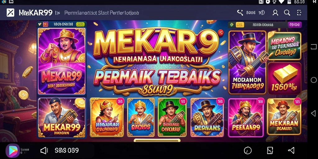 Screenshot gameplay MEKAR99 menampilkan gulungan Slot yang mendebarkan.