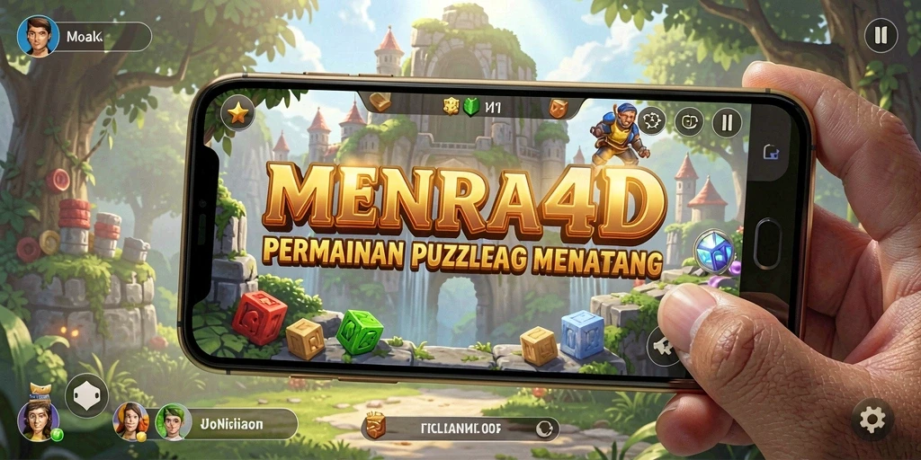 Tampilan gameplay MENARA4D yang menantang dan memukau.