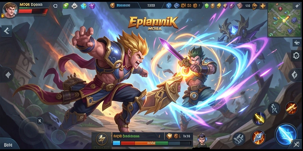 Tampilan screenshot gameplay MPO08 dengan aksi seru di arena.