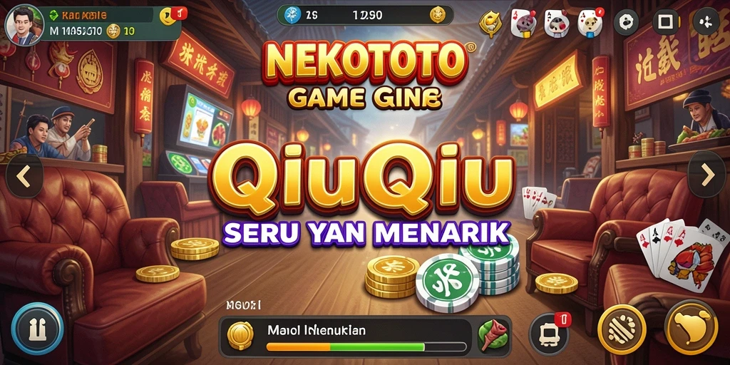 Tampilan gameplay seru dari NEKOTOTO dengan kartu QiuQiu.