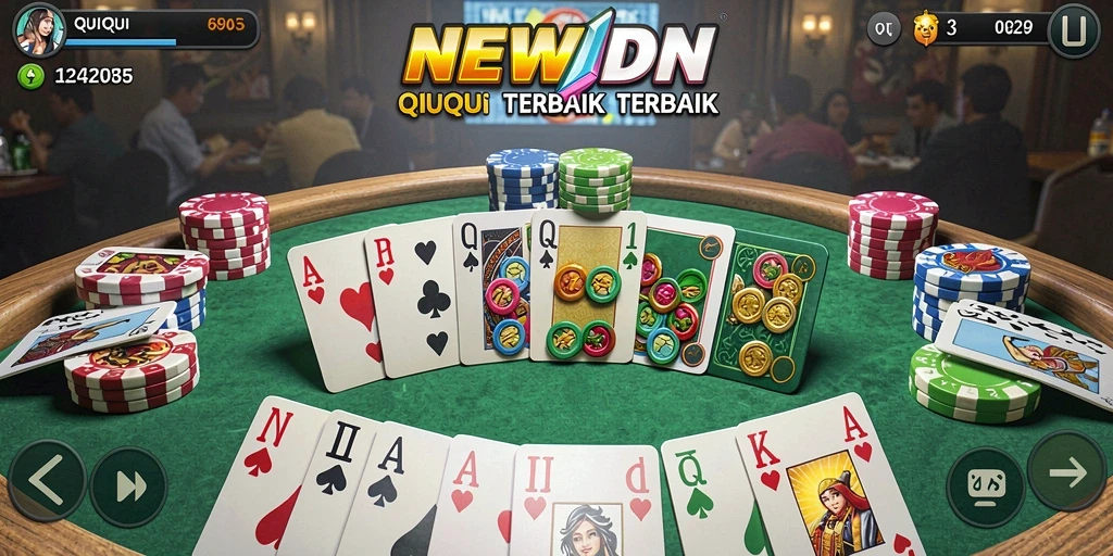 Tampilan gameplay QiuQiu di NEWIDN yang seru dan interaktif.