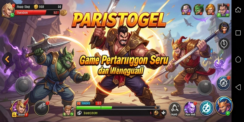 Tampilan aksi bertarung seru dalam PARISTOGEL yang menegangkan.