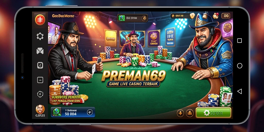Tampilan gameplay seru dari PREMAN69 dalam Live Casino.