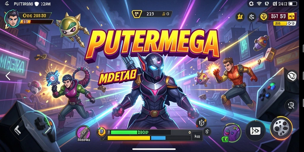 Screenshot utama PUTERMEGA menunjukkan gameplay seru dan mendebarkan.