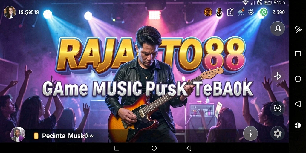 Tampilan gameplay RAJATOTO88 dengan berbagai pilihan lagu dan tantangan menyenangkan.
