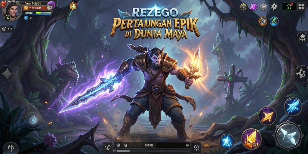 Tangkapan layar menunjukkan pertarungan intens di arena REZEGO.