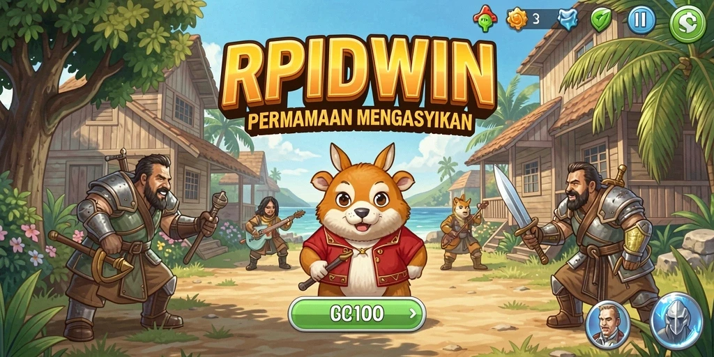 Screenshot gameplay RPIDWIN yang menunjukkan elemen idle yang menarik.